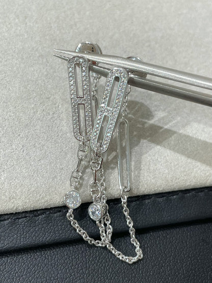 [Camiery]CHAINE CHAOS DIAMOND DROP EARRINGS