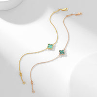 [Camiery]CLOVER BRACELET MALACHITE 1 MOTIF