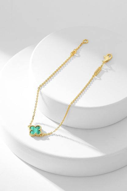 [Camiery]CLOVER BRACELET MALACHITE 1 MOTIF