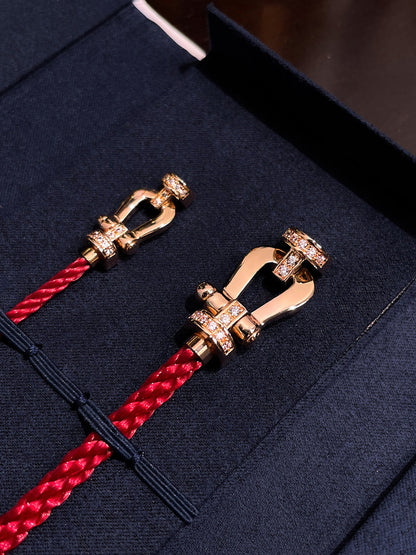 [Camiery]FORCE 10 HALF DIAMOND PINK GOLD RED CORDERI LARGE AND MEDIUM MODEL