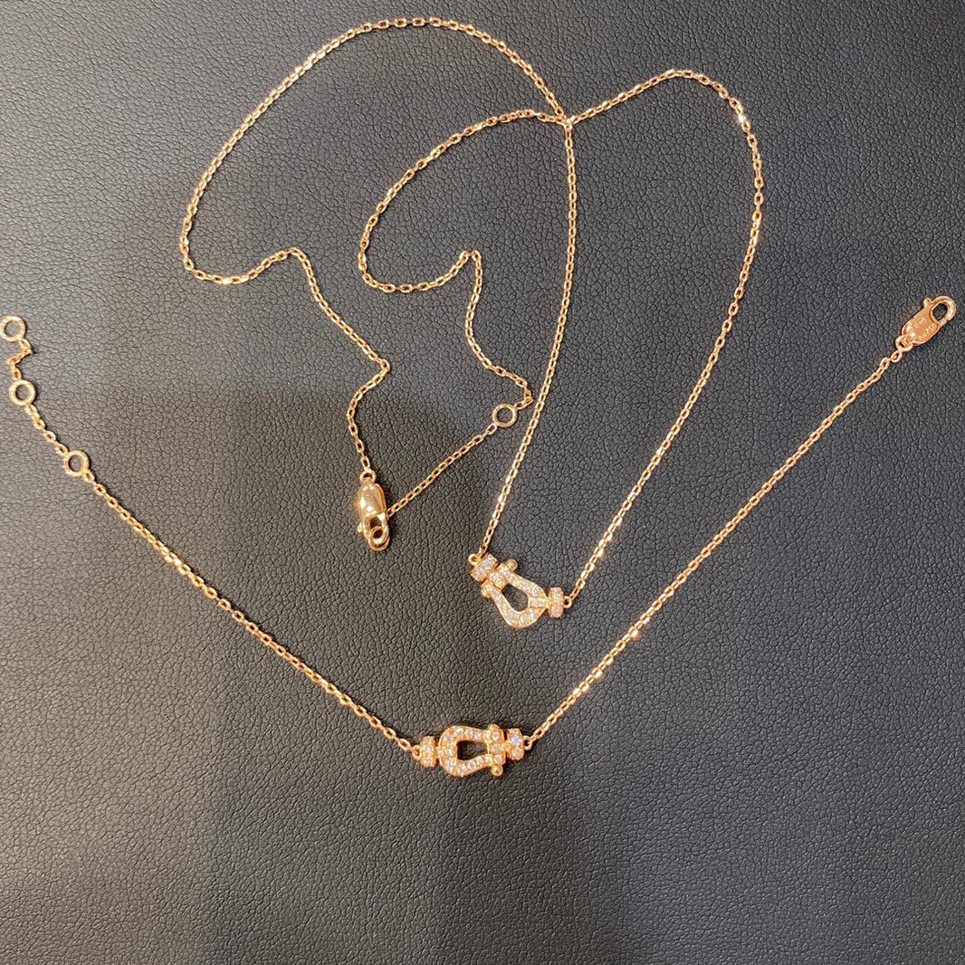 [Camiery]FORCE 10 DIAMOND PINK GOLD NECKLACE MINI MODEL