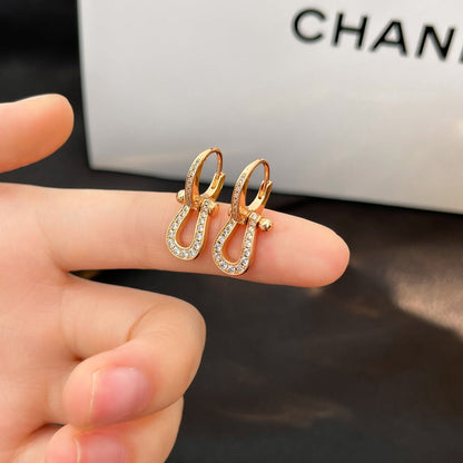 [Camiery]FORCE 10 FULL DIAMOND DROP EARRINGS MEDIUM MODEL