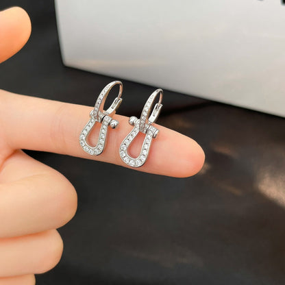 [Camiery]FORCE 10 FULL DIAMOND DROP EARRINGS MEDIUM MODEL