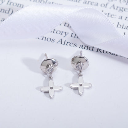 [Camiery]VIDYLLE SILVER DIAMOND MINI DROP EARRINGS