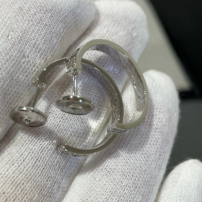 [Camiery] LOVE EARRINGS 3.6MM DIAMOND PAVED