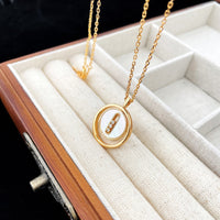 [Camiery]LUCKY MOVE MOP PINK GOLD NECKLACE