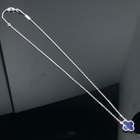 [Camiery]CLOVER PIETERSITE SILVER LONG NECKLACE