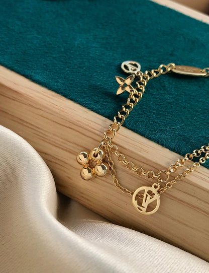 [Camiery]BLOOMING PINK GOLD MOP BRACELET