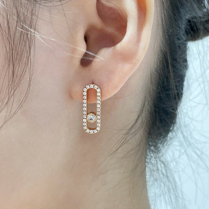 [Camiery]MOVE UNO STUD DIAMOND PAVED EARRINGS