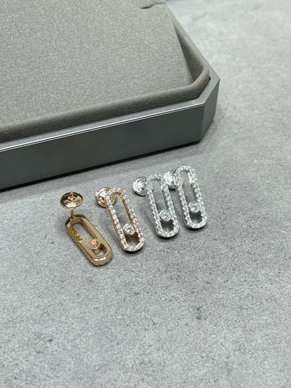 [Camiery]MOVE UNO STUD DIAMOND PAVED EARRINGS