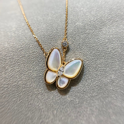 [Camiery]BUTTERFLY MOP DIAMOND NECKLACE