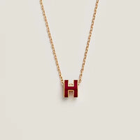 [Camiery]HM CLIC RED ENAMEL GOLD NECKLACE