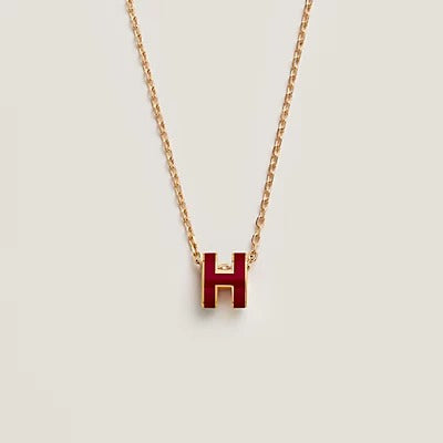 [Camiery]HM CLIC RED ENAMEL GOLD NECKLACE