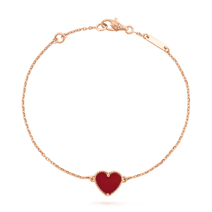 [Camiery]HEART CARNELIAN PINK GOLD BRACELET