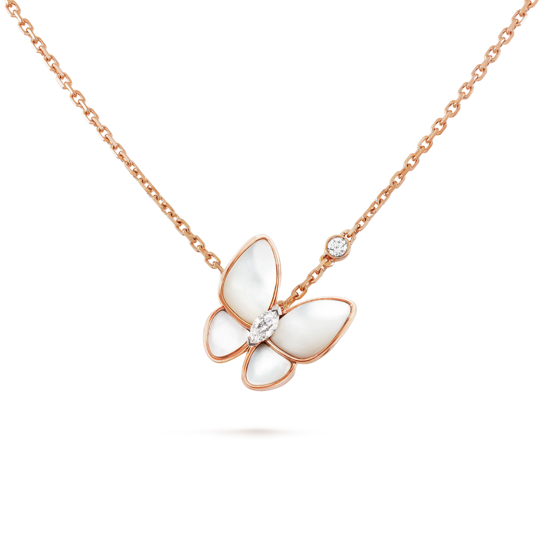 [Camiery]BUTTERFLY MOP DIAMOND NECKLACE
