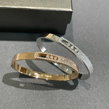 [Camiery]Move Noa Rose Gold Pavé Diamond Bangle Bracelet