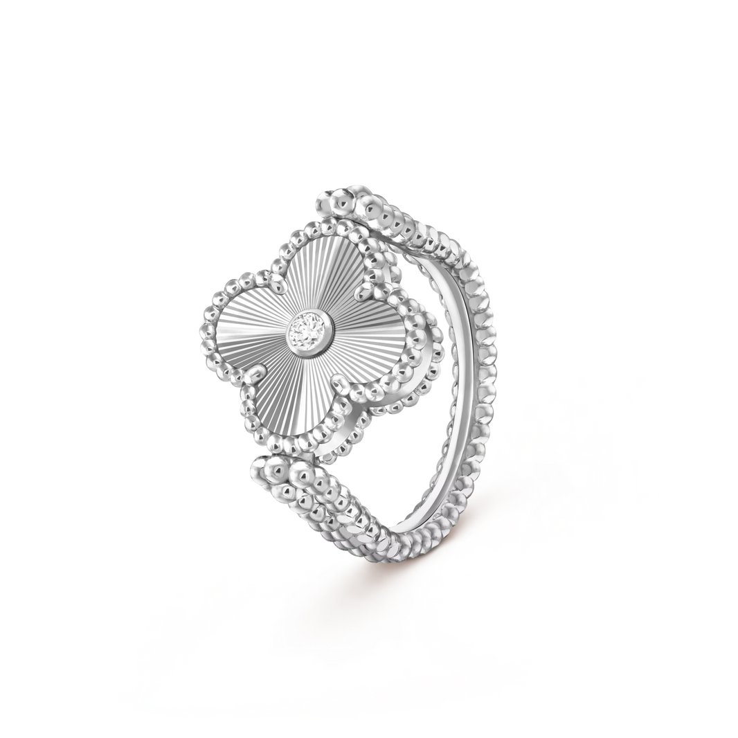 [Camiery]CLOVER RIVERSIBLE RING SILVER COLLECTION