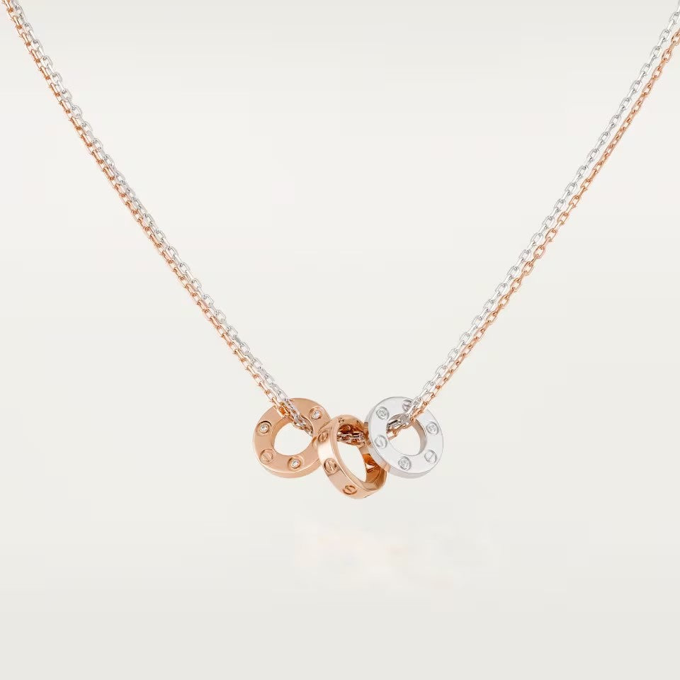 [Camiery] LOVE 6 DIAMOND PENDANT NECKLACE