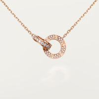 [Camiery] LOVE  FULL DIAMOND PENDANT NECKLACE