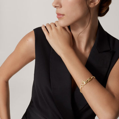 [Camiery] PANTHERE HALF DIAMOND ON CHAIN BRACELET