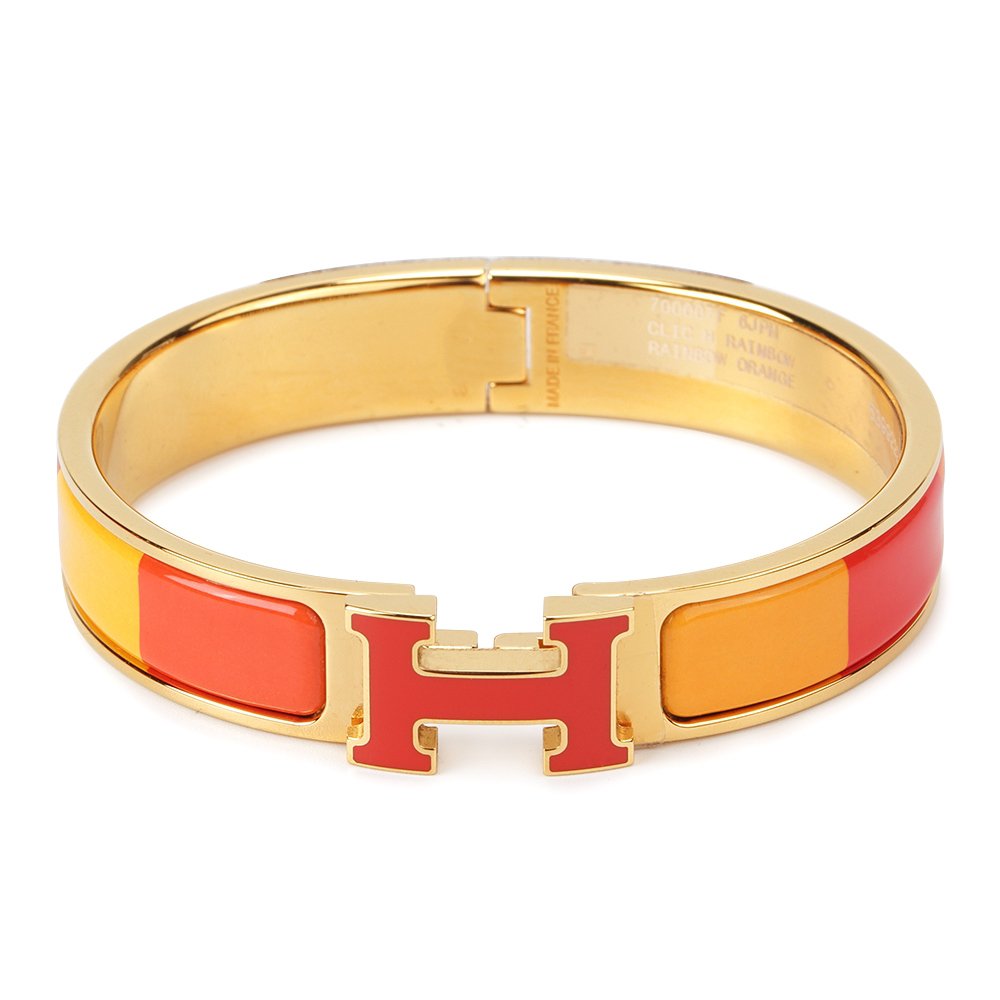 [Camiery]H BRACELET ORANGE RAINBOW CERAMIC