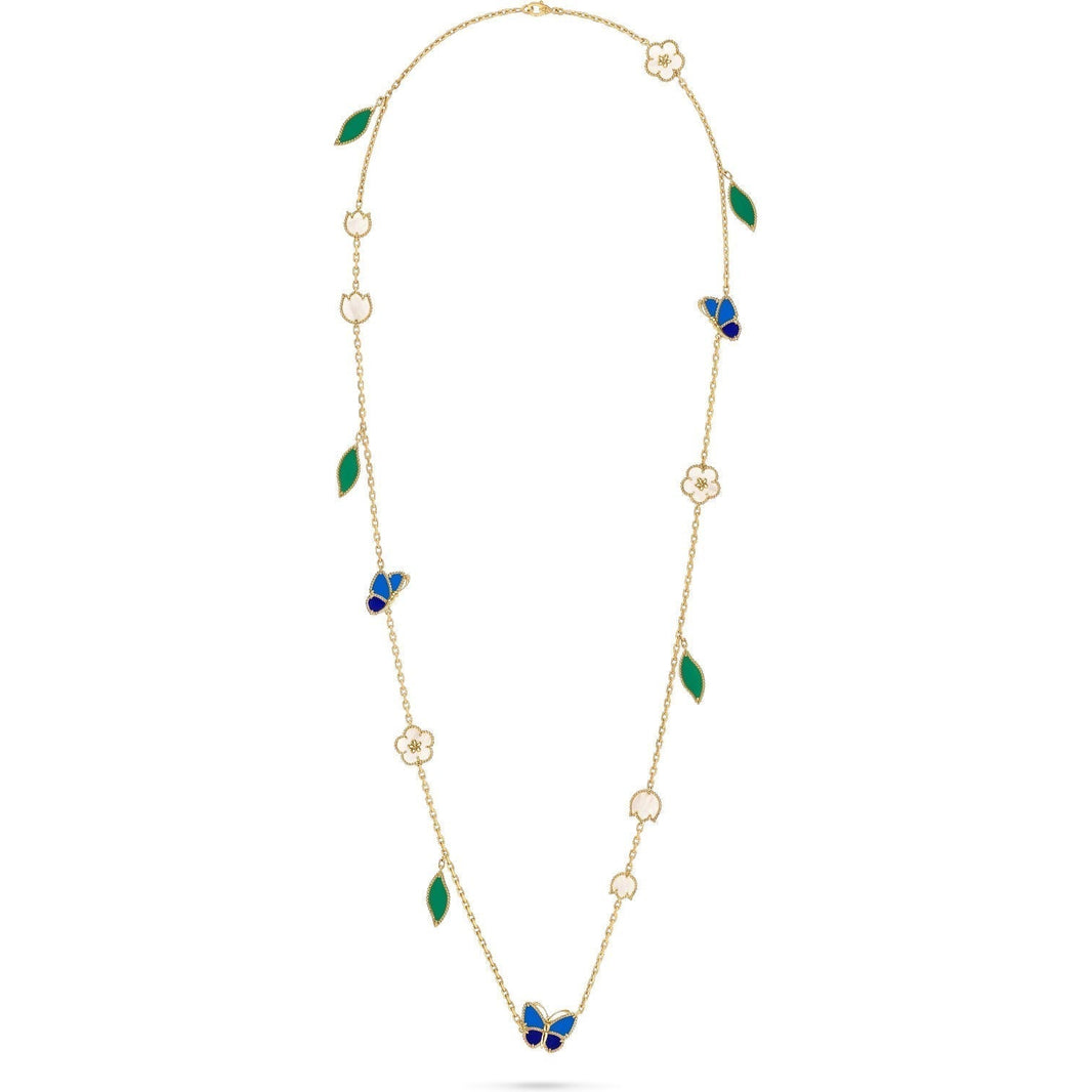 [Camiery]LUCKY SPRING BUTTERFLY 15 FLOWER NECKLACE