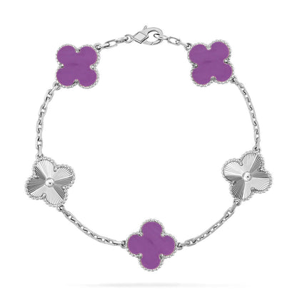 [Camiery] CLOVER 5 MOTIF VIOLET BRACELET COLLECTION