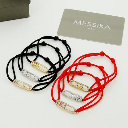 [Camiery]Messika Care(s) pink cord pavé bracelet