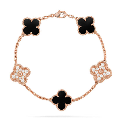 [Camiery] CLOVER 5 MOTIF ONYXS BRACELET COLLECTION