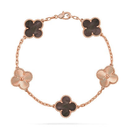 [Camiery] CLOVER 5 MOTIF GRAY MOP BRACELET COLLECTION