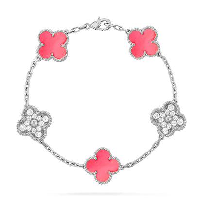 [Camiery] CLOVER 5 MOTIFS  PINK MOP BRACELET COLLECTION