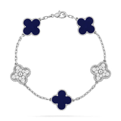 [Camiery]CLOVER 5 MOTIF LAPIS LAZULI BRACELET COLLECTION