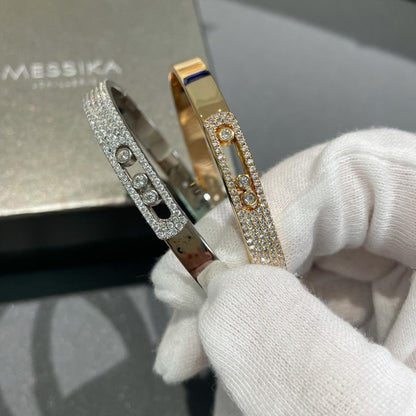 [Camiery]Move Noa Rose Gold Pavé Diamond Bangle Bracelet