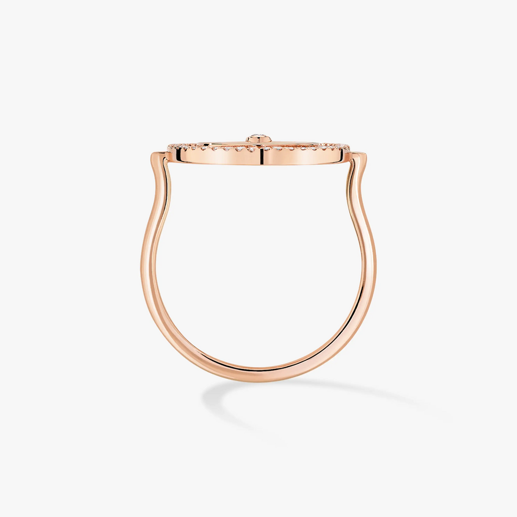 [Camiery]LUCKY MOVE PINK GOLD DIAMOND RING