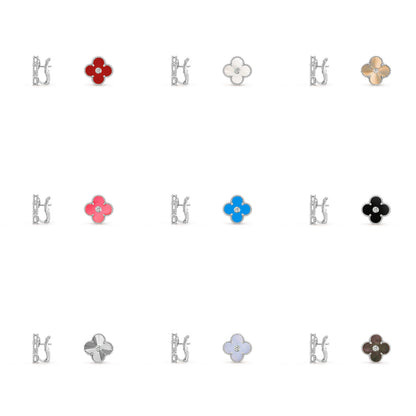 [Camiery]CLOVER SILVER 15MM MOP DIAMOND EARRINGS COLLECTION
