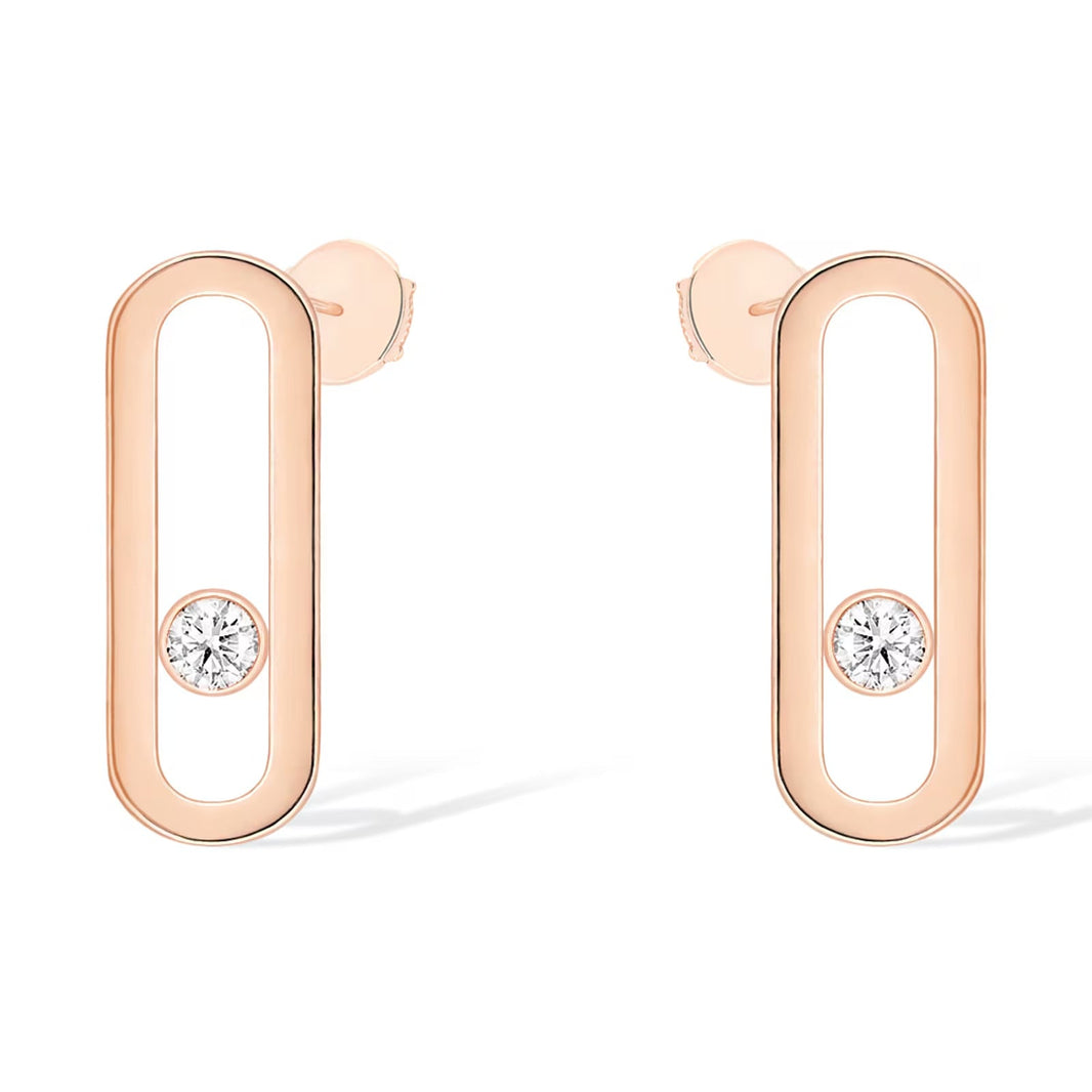 [Camiery]MOVE UNO SMALL 1 DIAMOND EARRINGS