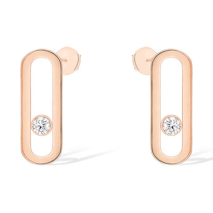 [Camiery]MOVE UNO SMALL 1 DIAMOND EARRINGS