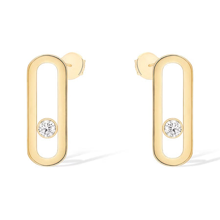 [Camiery]MOVE UNO SMALL 1 DIAMOND EARRINGS