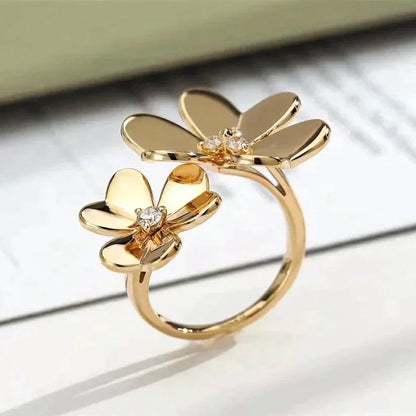[Camiery]CLOVER COMOS GOLD DIAMOND RING