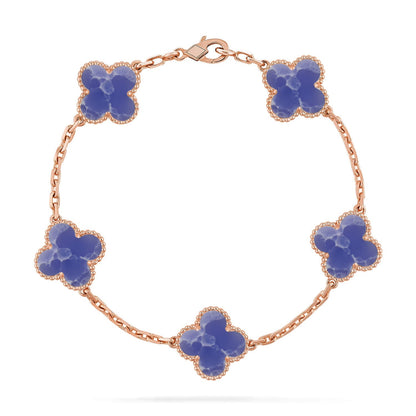 [Camiery]CLOVER 5 MOTIF BLUE VEINS BRACELET COLLECTION