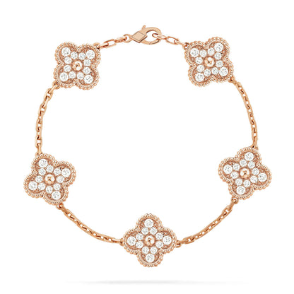 [Camiery] CLOVER 5 MOTIF FULL DIAMOND BRACELET COLLECTION
