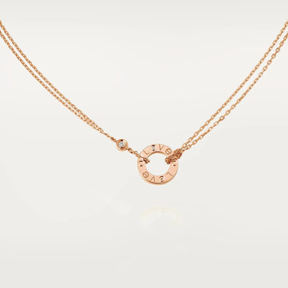[Camiery] LOVE NECKLACE 16MM 2 DIAMONDS