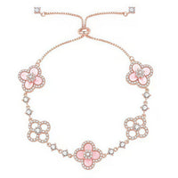 [Camiery]CLOVER 5 MOTIF PINK BLUE RED WHITE BRACELET