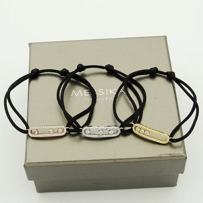 [Camiery]Messika Care(s) pink cord pavé bracelet