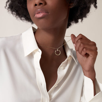 [Camiery] JUSTE NECKLACE HALF DIAMOND