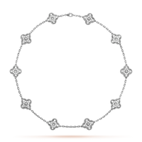 [Camiery]CLOVER 10 MOTIFS DIAMOND NECKLACE