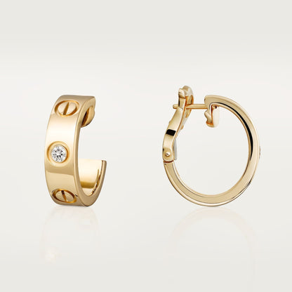 [Camiery] LOVE EARRINGS 5.7MM 2 DIAMONDS