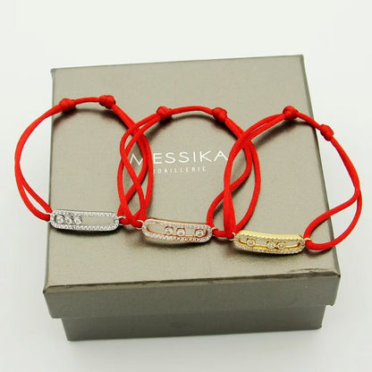 [Camiery]Messika Care(s) pink cord pavé bracelet