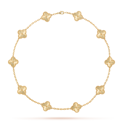 [Camiery]CLOVER 10 MOTIFS LASER NECKLACE