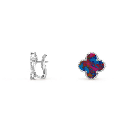 [Camiery]CLOVER SILVER 15MM MOP EARRINGS COLLECTION